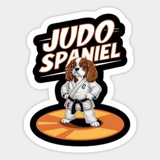 Judo Spaniel: A Karate Dog Champion Design Sticker